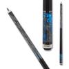 Action Fractal Billiards Pool Cue Stick - Grey w/Blue & White Points - 20oz view 2