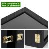 TJ.MOREE 2 Football Case Display Case Full Size, Rugby Holders for Balls Display, Wall Mount Shadow Box with Locks for Home Football Collector Memorabilia Autograph Balls - Black view 4