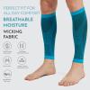 KEKING Calf Compression Sleeves for Men Women, Leg Compression Sleeves, Footless Compression Socks for Running, Shin Splint Support for Sports, Varicose Vein Treatment Legs Pain Relief, Blue S/M view 3