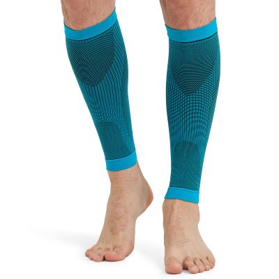 KEKING Calf Compression Sleeves for Men Women, Leg Compression Sleeves, Footless Compression Socks for Running, Shin Splint Support for Sports, Varicose Vein Treatment Legs & Pain Relief, Blue 3XL