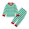 Ikevan Toddler Kids Baby Boys Girls Sets PJ's Pajamas Christmas Sleepwear Striped T-shirt Pants Outfits 6t Robe Boys view 1