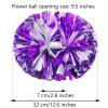 Extpro 6Pcs Cheerleading Pom Poms Matte Metallic Foil Cheer Pompoms with Baton Handle, Kids Adults Team Spirit Cheering Stuff for Sports Games Carnival (Laser Purple Silver) view 4