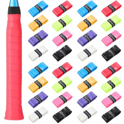 Jerify 24 Pieces Tennis Racket Grip Tape, Precut Tennis Overgrips Tape Badminton Racket Grips with Velvety Comfort for Anti Slip and Absorbent Grip(Assorted Colors)