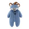 Baby Winter Clothes Infant Boys Girls Long Sleeve Winter Hooded Cartoon Romper Newborn Fleece Coat Warm view 1