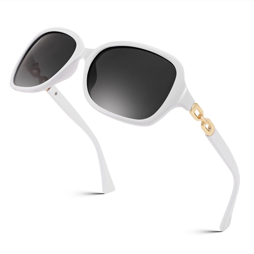 FEISEDY Vintage Square Polarized Sunglasses for Women UV400 Travel Driving Fashion Arcuate Sunglasses B2526