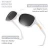 FEISEDY Vintage Square Polarized Sunglasses for Women UV400 Travel Driving Fashion Arcuate Sunglasses B2526 view 3