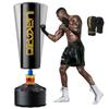 LEKRO Freestanding Punching Bag with Boxing Gloves, Heavy Boxing Bag with Stand for Adult Kids, Standing Kickboxing Bag (Black Gold) view 1