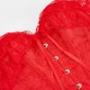 SHYMMUO Red Corset Top for Women Off Shoulder Lace Up Renaissance Bustier Gothic Steampunk Sexy Corset Halloween Costumes M view 3