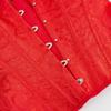 SHYMMUO Red Corset Top for Women Off Shoulder Lace Up Renaissance Bustier Gothic Steampunk Sexy Corset Halloween Costumes M view 4