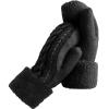 AURUZA Winter Warm Mittens for Women, Cozy Thick Knitted Gloves & Mittens Warm Soft Lining Cold Weather Accessories Gifts (Black) view 1