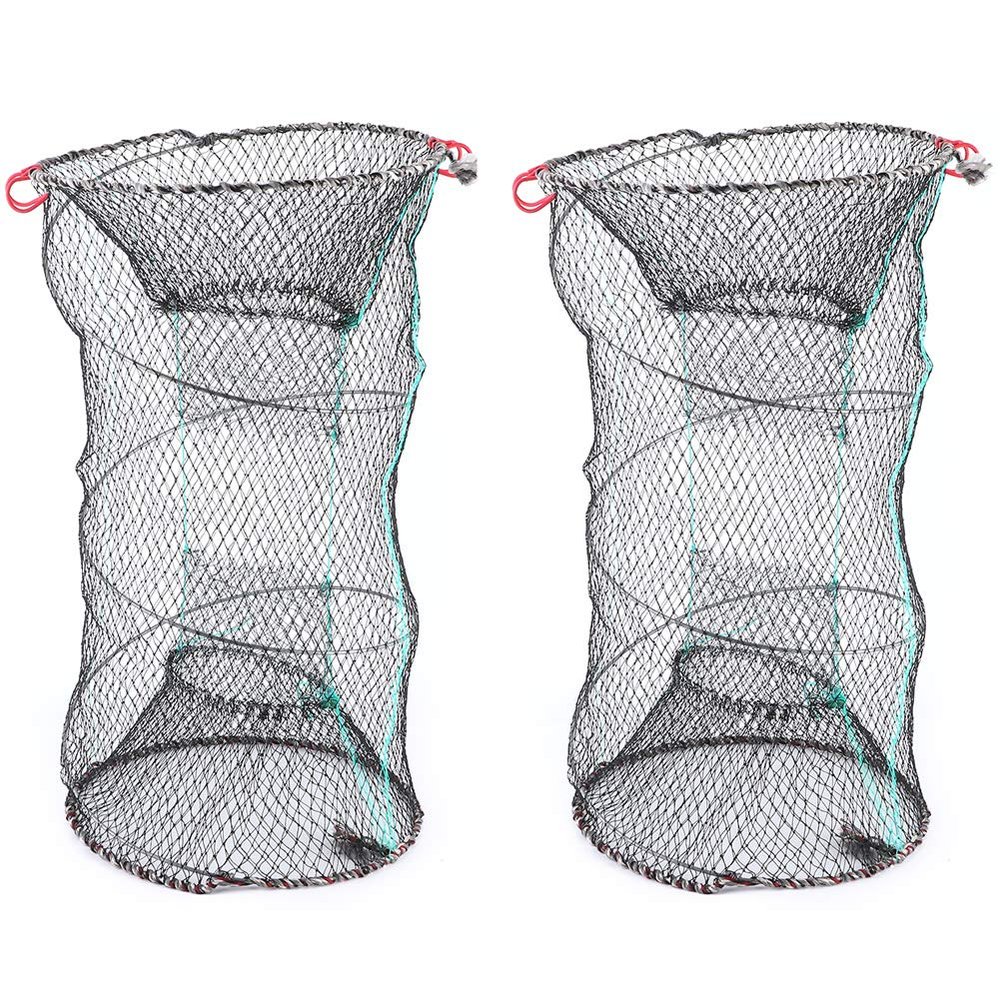 Alvinlite Minnow Trap, Crab & Shrimp Collapsible Cast Net Fishing Nets, 2PCS, 3x23.6 inches