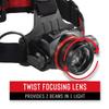 Coast HL8R 800 Lumen Rechargeable Pure Beam Focusing LED Headlamp, Black & XPH30R 1000 Lumen USB-C Rechargeable Dual Power Headlamp with Twist Focus Beam and Magnetic Base view 3