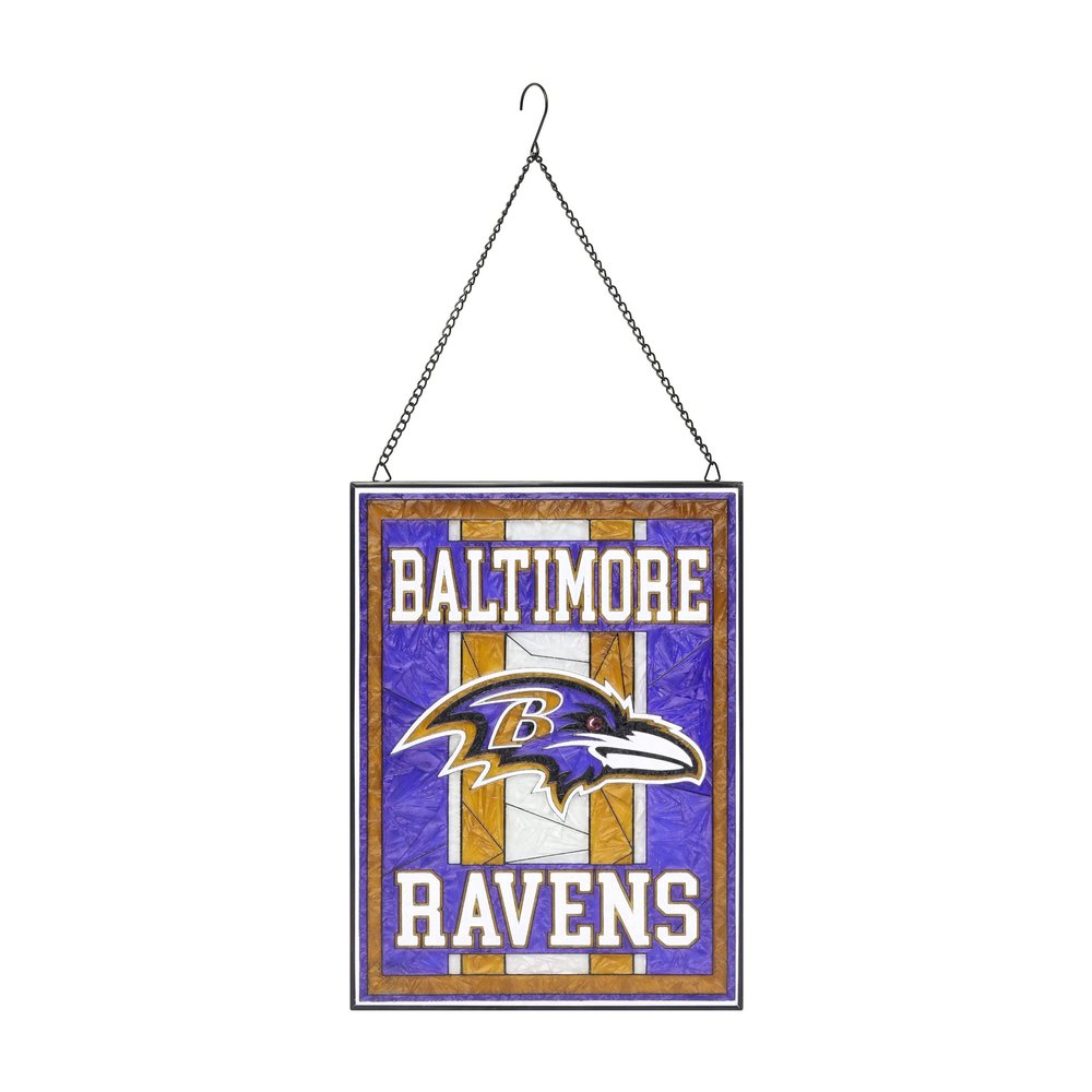 FOCO Baltimore Ravens NFL Team Stripe Stain Glass Sign