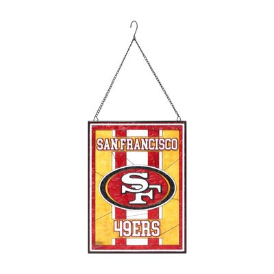 FOCO San Francisco 49ers NFL Team Stripe Stain Glass Sign