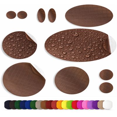 aZengear Repair Patches for Jackets, Tent, Shoe Toe, Air Mattress, Inflatables, PVC Gear - Waterproof, Self-Adhesive, Tear-Cold-Heat-Resistant, Down Puffer Coat (11 Pieces, Brown)