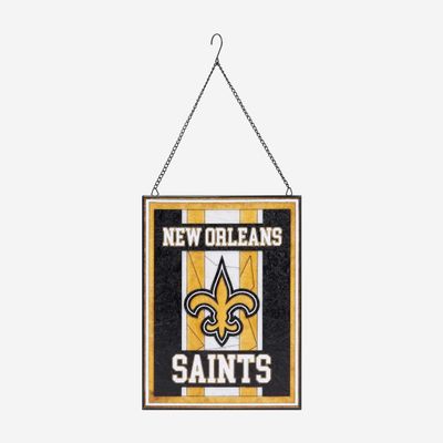 FOCO New Orleans Saints NFL Team Stripe Stain Glass Sign