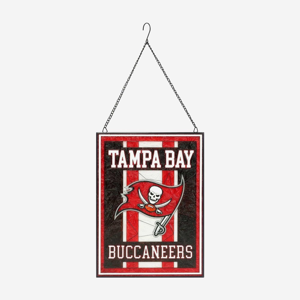 FOCO Tampa Bay Buccaneers NFL Team Stripe Stain Glass Sign