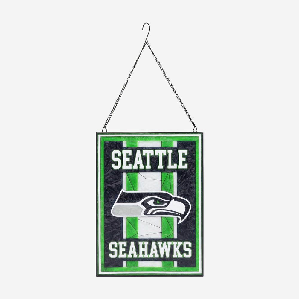 FOCO Seattle Seahawks NFL Team Stripe Stain Glass Sign