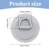 WEBEEDY 8 Pcs Stainless Steel D-Ring Patch for PVC Inflatable Boat Kayak Surfing D-Ring Circular Patch Stand-Up Paddleboard Canoe Deck Surfboard Rafting Boat Accessories (Grey) NO Glue Include view 2