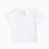 RUKOSU Baby Girl White Blouses Toddler Basic Solid Color Short Sleeve Petal Collar T-Shirt Cotton Pullover Tops 18-24 Months view 2