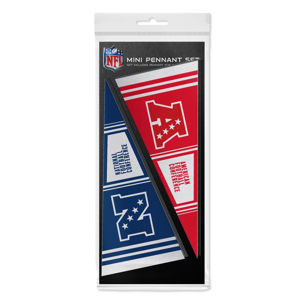 Rico Industries NFL League Mini Pennant Complete Set (34 Individual) 4" x 9" Felt Mini Pennant League Set (Includes ALL Teams & Conference)