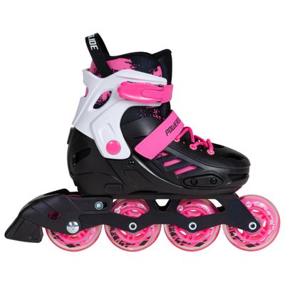 Powerslide Khaan Junior SQD Pink Adjustable Inline Skates for Children, ABEC 7 Pro Bearings, Item No.: 940670