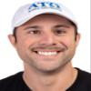 Ann Arbor T-shirt Co. Alpha Tau Omega | Classic ATO Fraternity Line Baseball Rush Frat Hat Cap White view 4