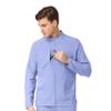 WonderWink W123 Men's Zip Front Warm Up Scrub Jacket, Ceil Blue, L view 1