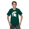 Little King NCAA Boys Youth-Big Time Logo-Short Sleeve Tee-Team Colors-Michigan State-Green-Youth X-Large view 1
