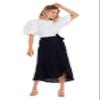 Mud Pie Women's Mallie Wrap Skirt, Black, Small view 2