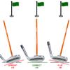 ForeNoMore Golf Alignment Rods: Magnetic Club Alignment Stick Demonstrates Correct Golf Swing Aim, Golf Training Aid Magnet Lie Angle Tool Training Aids Visualize and Align Your Golf Shot, Orange view 4