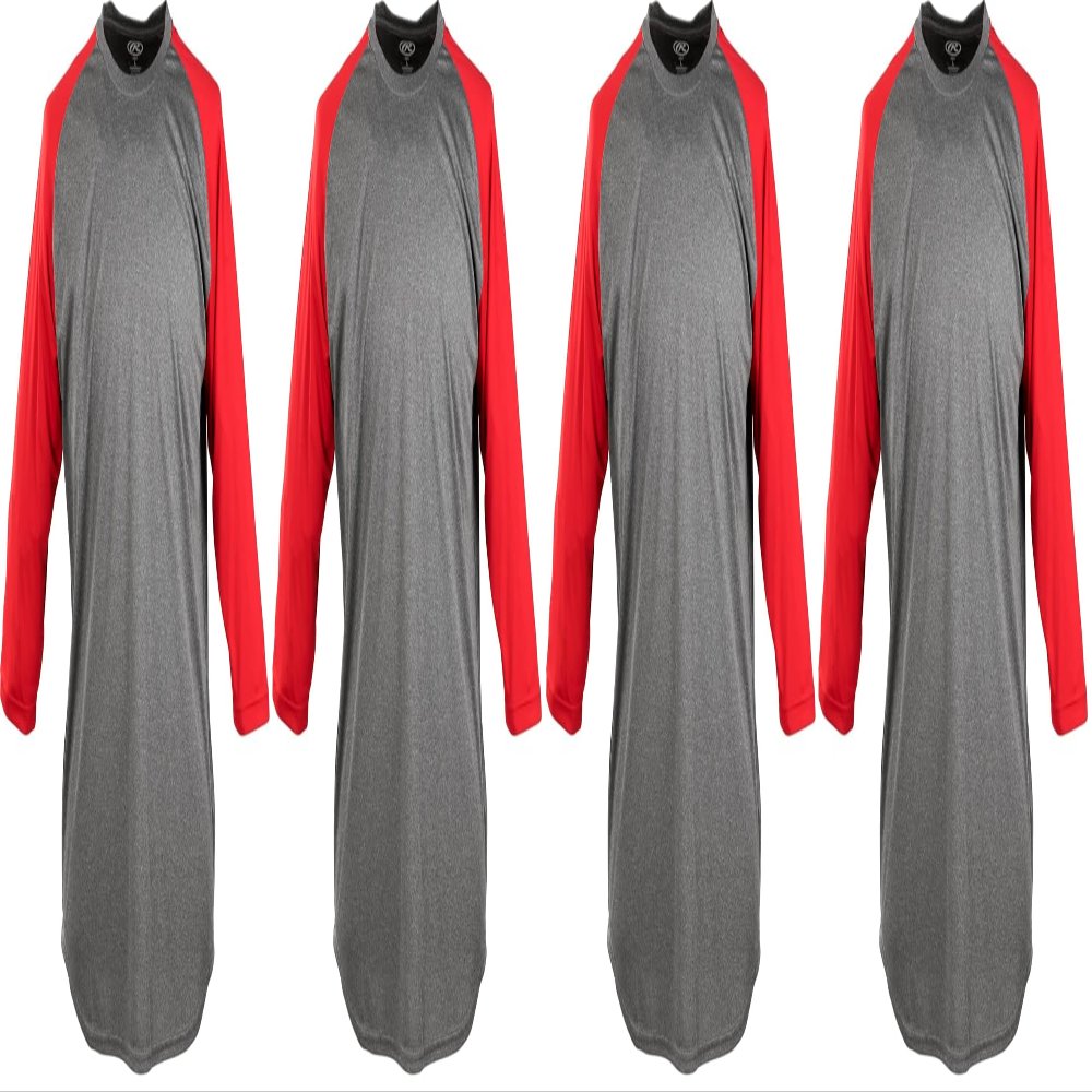 Rawlings | Mens 3 / 4 Sleeve Shirt | Graphite / Scarlet | XX-Large