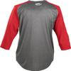 Rawlings | Mens 3 / 4 Sleeve Shirt | Graphite / Scarlet | XX-Large view 2