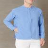 WonderWink W123 Men's Zip Front Warm Up Scrub Jacket, Ceil Blue, S view 3