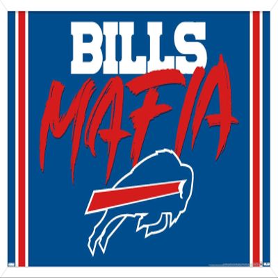 Trends International NFL Buffalo Bills - Bills Mafia Wall Poster, 34L x 22.4W, White Framed Version