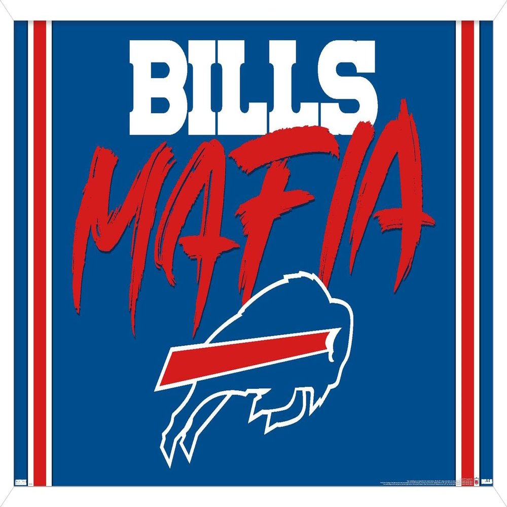 Trends International NFL Buffalo Bills - Bills Mafia Wall Poster, 34L x 22.4W, White Framed Version