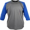 Rawlings | Boys 3/4 Sleeve Shirt | Graphite / Royal | X-Large view 1