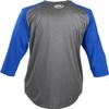 Rawlings | Boys 3/4 Sleeve Shirt | Graphite / Royal | X-Large view 2