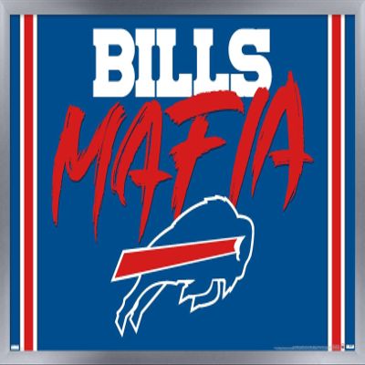 Trends International NFL Buffalo Bills - Bills Mafia Wall Poster, 34L x 22.4W, Silver Framed Version