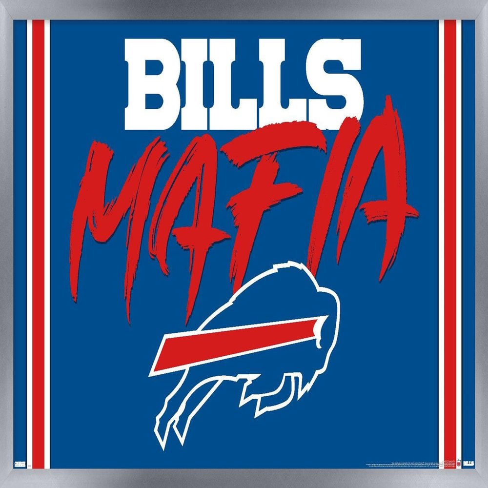 Trends International NFL Buffalo Bills - Bills Mafia Wall Poster, 34L x 22.4W, Silver Framed Version