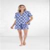Mud Pie Women's Julianna Pajama Set, Blue, Large view 2