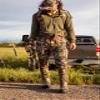 First Lite Men's Kiln Quarter-Zip - Merino Wool Midweight Camo Hunting Base Layer - First Lite Typha - Medium view 2
