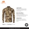 First Lite Men's Kiln Quarter-Zip - Merino Wool Midweight Camo Hunting Base Layer - First Lite Typha - Medium view 3