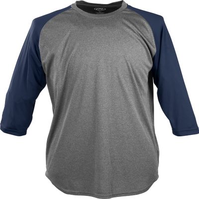 Rawlings | 3/4 Sleeve Shirt | Youth X-Large | Graphite / Navy