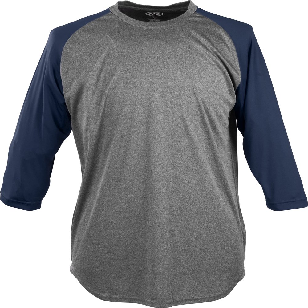Rawlings | 3/4 Sleeve Shirt | Youth X-Large | Graphite / Navy