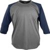 Rawlings | 3/4 Sleeve Shirt | Youth X-Large | Graphite / Navy view 1