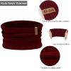 Hicdaw 3PCS Kids Winter Hat Glove Scarf Sets, Toddler Gloves Neck Warmer Baby Winter Hat Toddler Gloves Scarf Set for Boys Girls, Wine Red view 4
