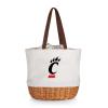 PICNIC TIME NCAA Cincinnati Bearcats Coronado Canvas and Willow Basket Tote, Picnic Tote Bag, Beach Tote, (Beige Canvas) view 1