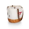 PICNIC TIME NCAA Virginia Tech Hokies Coronado Canvas and Willow Basket Tote, Picnic Tote Bag, Beach Tote, (Beige Canvas) view 2