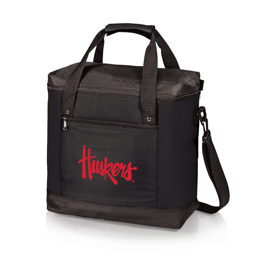 Picnic TIME NCAA Nebraska Cornhuskers Montero Tote Cooler Bag, Soft Cooler Bag, Picnic Tote, (Black)